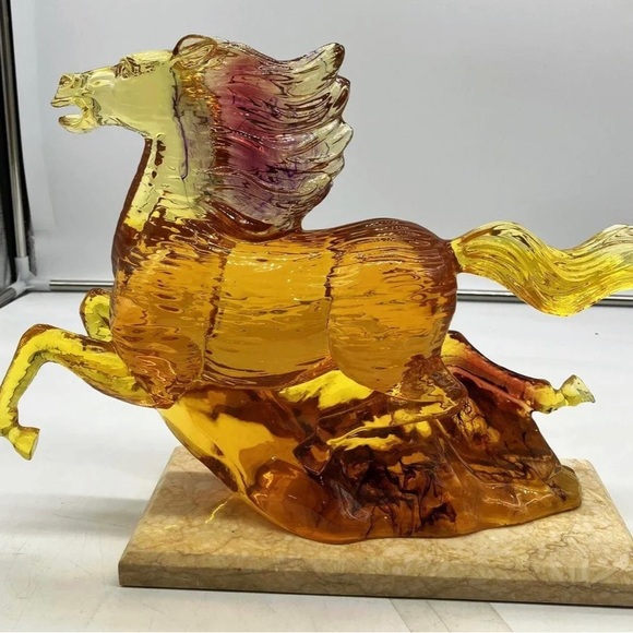 Vintage Lucite Running Horse Decor - Picture 3 of 3
